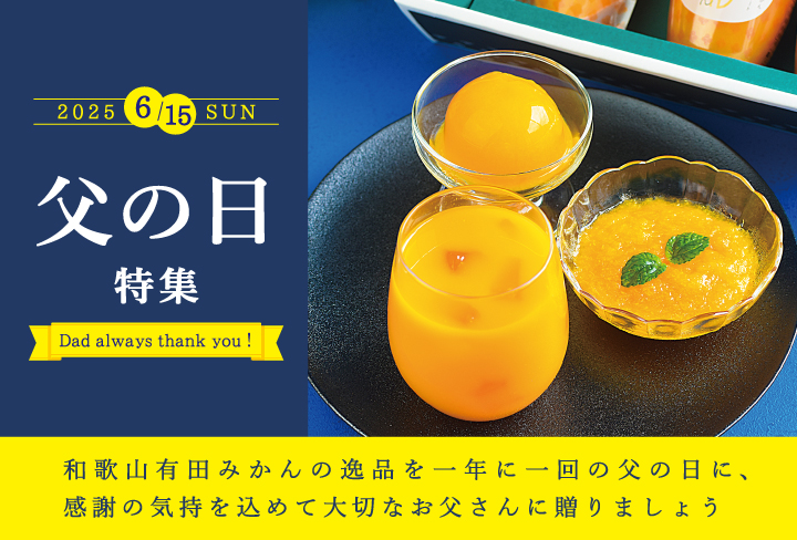 父の日に有田みかんゼリーのプレゼントを