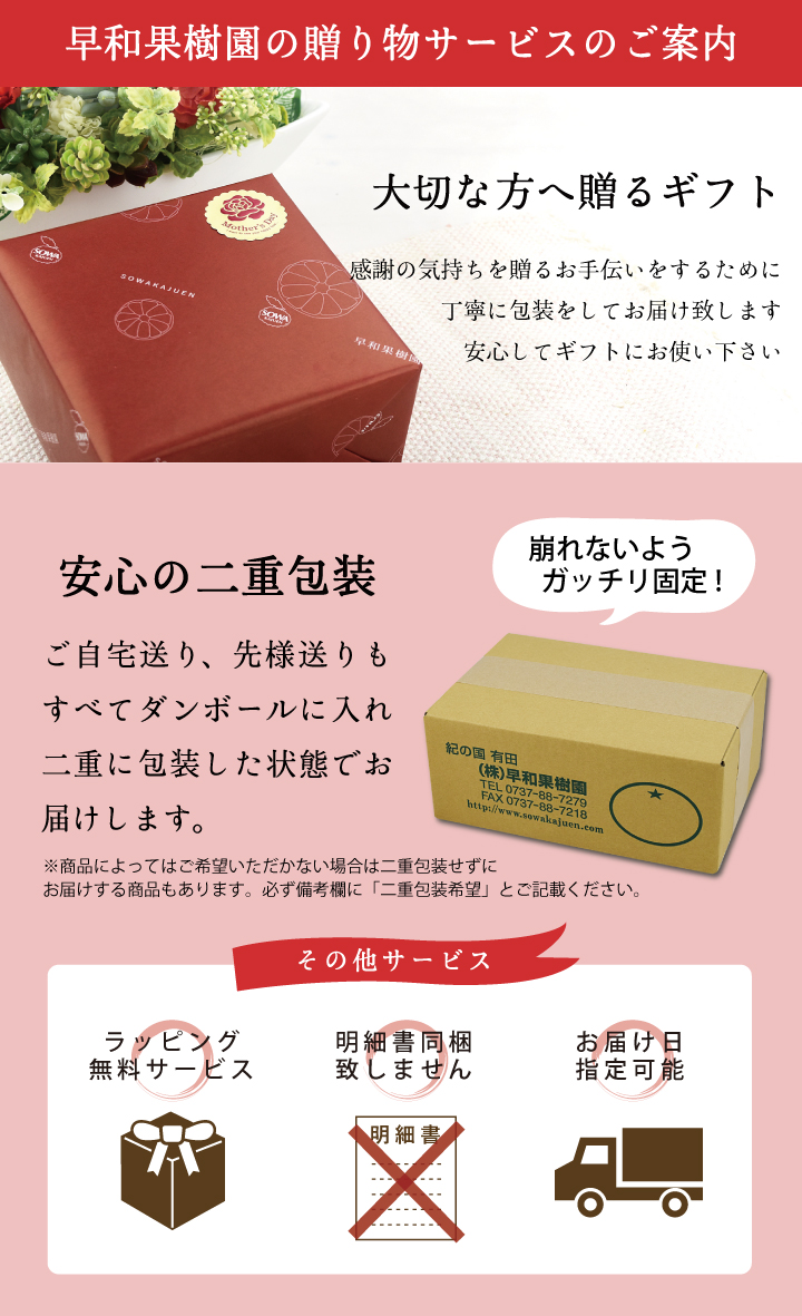 母の日包装について