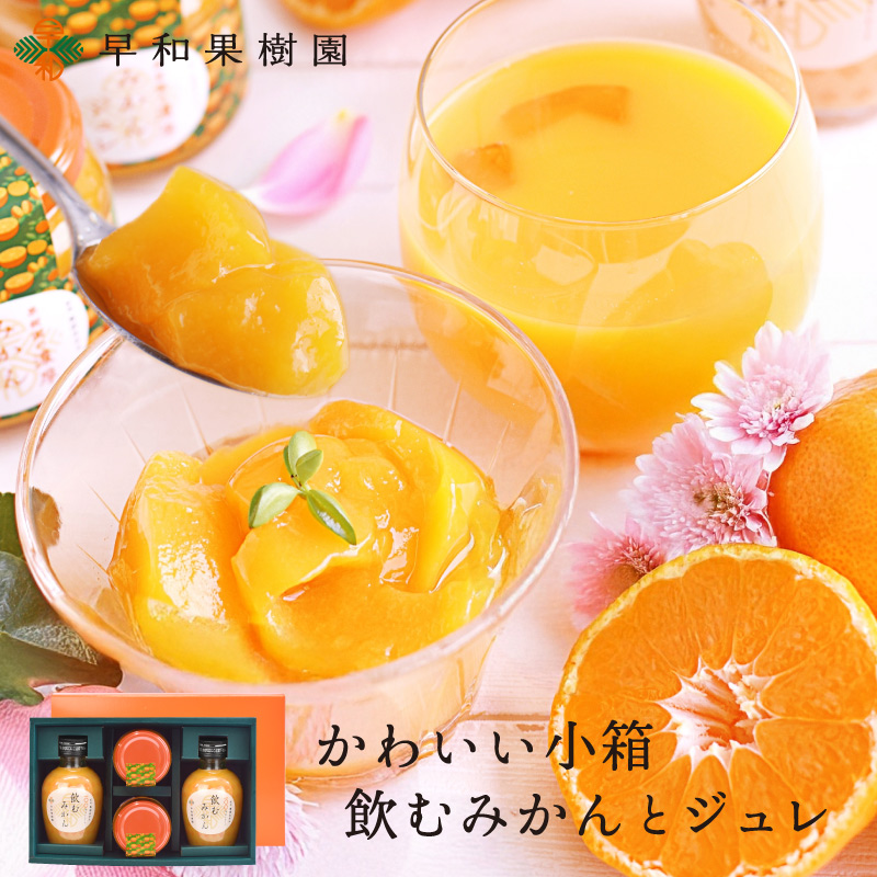 プレゼントにおすすめのジュースならかわいい小箱飲むみかんとジュレ